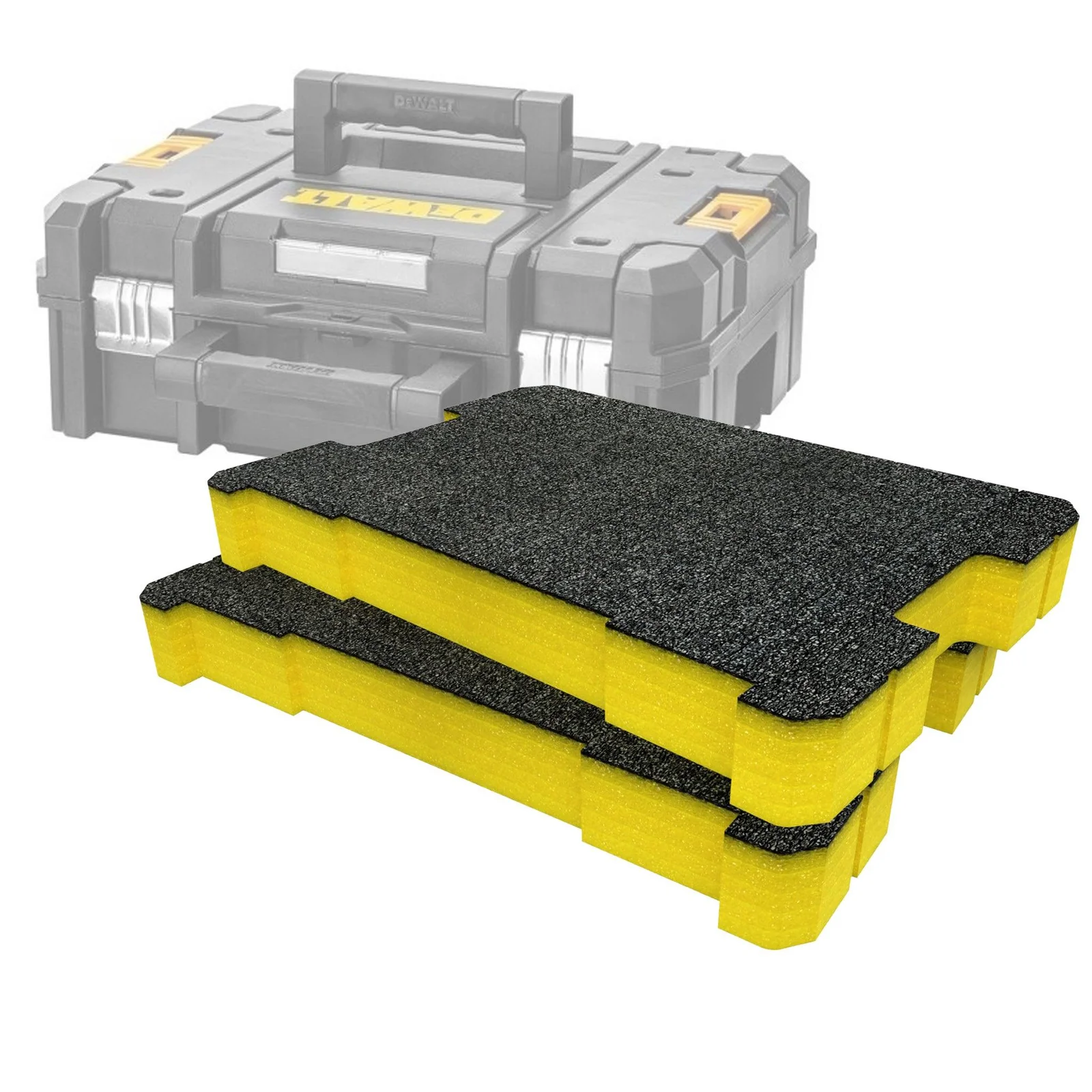 Khay foam DeWalt TSTAK, foam insert PE 2 lớp cắt vừa khít hộp và ngăn kéo TSTAK