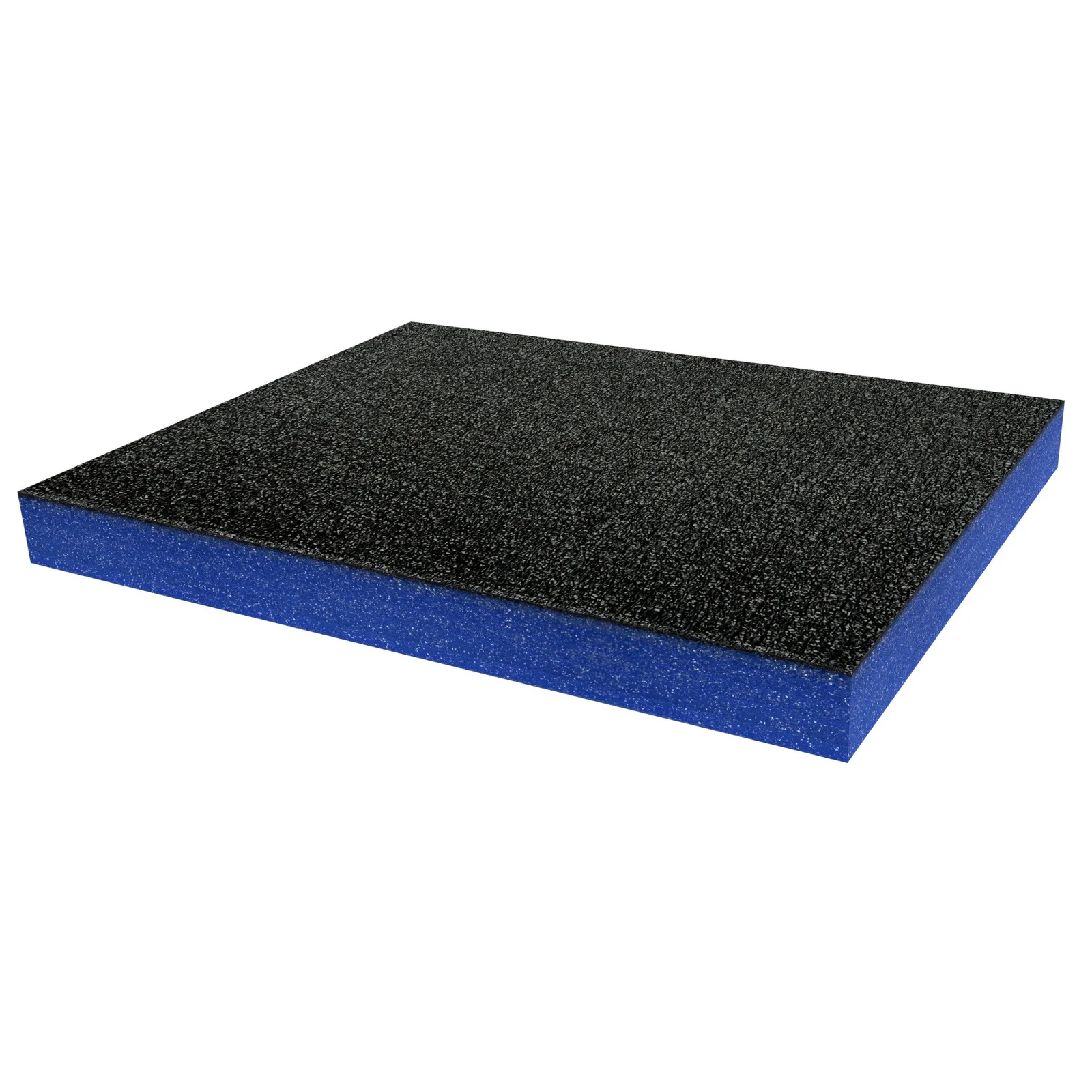 Tấm foam hai lớp cho ngăn kéo tủ đồ nghề, lớp mặt đen trên lớp nền màu xanh